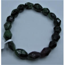 10-13 Gemstone Long Faceted Bracelet - 10 pc pack - Ruby Zoisite