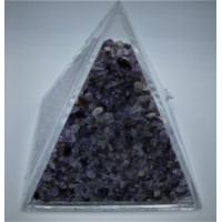 Pyramid Mineral Collection - Chips in (5 x 5 cm) Pyramid container - Amethyst