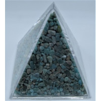 Pyramid Mineral Collection - Chips in (8 x 8 cm) Pyramid container - Amazonite