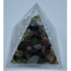 Pyramid Mineral Collection - Chips in (6 x 6 cm) Pyramid container - Mix Stone