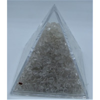 Pyramid Mineral Collection - Chips in (10 x 10 cm) Pyramid container - Clear Quartz