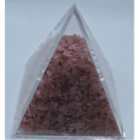 Pyramid Mineral Collection - Chips in (10 x 10 cm) Pyramid container - Rose Quartz