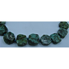 14 x 14 mm Gemstone Bead Strand - African Turquoise