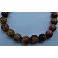 16 inch 6 mm Gemstone Round Bead Strand - Tiger Eye Pink