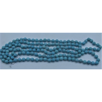 8 mm Round Bead Frosted Necklace - Howlite Turquoise - 150 cm (59 Inch)