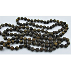 8 mm Round Bead Frosted Necklace - Tiger Eye - 150 cm (59 Inch)