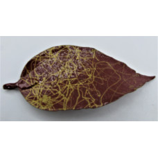 GP Leaf Pendant - Red with Gold Vine