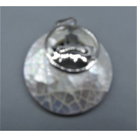 GP Round Shape Pendant with Kwan Yin - Shell Silver