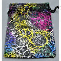 Organza - Tree of Life Organza Pouch 10 x 12 cm (4 x 4.75 inch) 12 piece pack - Black