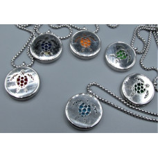 Cage Necklace with Sea Turtle - Stainless Steel/Base Medal - 32 inches - Assorted color