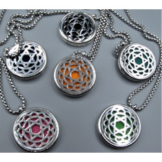 Cage Necklace with Star of David - Stainless Steel/Base Medal - 32 inches - Assorted color