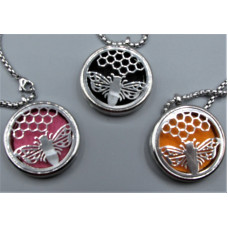 Cage Necklace with Queen Wasp - Stainless Steel/Base Medal - 32 inches - Assorted color