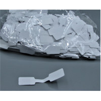 Rectangle Shape 20mm x 12mm Tag 1000 piece pack - White (with adhesive)