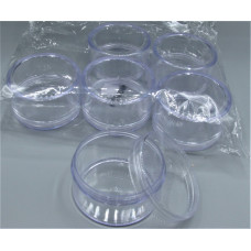 Plastic Round Jewelry/Bead Box (6 cm) - 6 pcs Pack