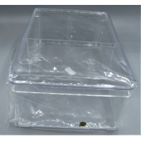 Plastic 2-place Divided Jewelry/Bead Box (22 x 14 x 8 cm)