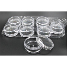 Plastic Round Jewelry/Bead Box (5 cm) - 8 pcs Pack