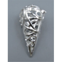 Designer Cage (B344) - Cone Shape Cage (20 x 40 mm) - Silver Color