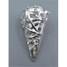 Designer Cage (B344) - Cone Shape Cage (20 x 40 mm) - Silver Color