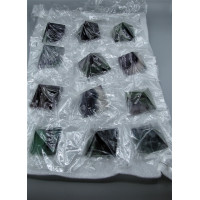 Gemstone Pyramid Pack - Fluorite - 12 pcs Pack (40mm or about 1.5 Inch)