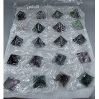 Gemstone Pyramid Pack - Fluorite - 20 pcs Pack (30 mm or about 1.15 Inch)