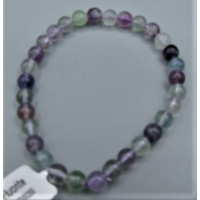 6 mm Gemstone Round Bead Bracelet - 10 pcs pack - Fluorite