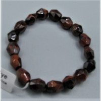 10-13 mm Gemstone Long Faceted Bracelet - 10 pc pack - Tiger Eye