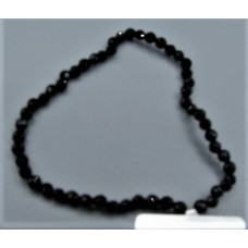 3 mm Faceted Gemstone Stretch Bracelet - 10 pcs pack - Agate Black