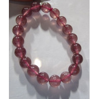 10 mm Gemstone Round Bead Bracelet - 10 pcs pack - Lepidochrocite Pink