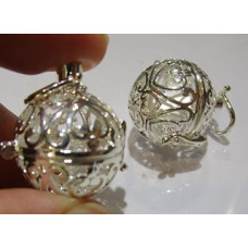 Designer Cage (R001A) - Round Cage (22 mm OD) - Silver Color