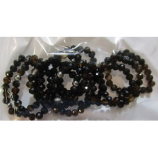 Gemstone Rings - 3mm Faceted Bead Ring - 10 pcs pk - Agate Black