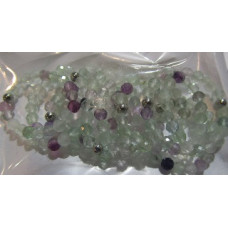 Gemstone Rings - 3mm Faceted Bead Ring - 10 pcs pk - Fluorite