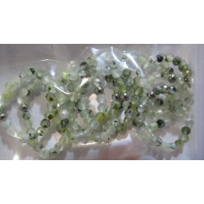 Gemstone Rings - 3mm Faceted Bead Ring - 10 pcs pk - Prehnite