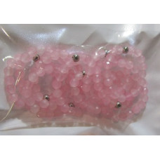 Gemstone Rings - 3mm Faceted Bead Ring - 10 pcs pk - Rose Quartz