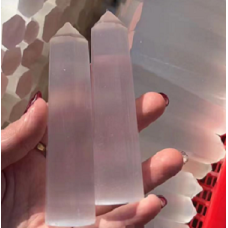 Gemstone Points Pack - Selenite - 5 pcs Packs about 4.2 inch