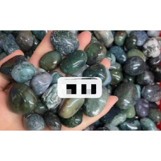 Irregular Shape Tumbled Stone - Moss Agate - 1 kg pack 