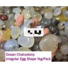 Irregular Shape Tumbled stone - Ocean Chalcedony - 1 kg pack 