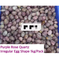 Irregular Shape Tumbled stone - Purple Rose Quartz - 1 kg pack 