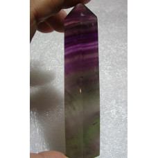 Gemstone Points Pack - Fluorite (Watermelon Fluorite) - 5 pcs Pack (About 0.8 x 3.1 Inch H)