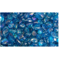 Irregular Shape Tumbled Stone - Blue AB Quartz - 1 kg Pack