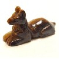 Egyptian Dog Anubis 2.25 Inch Figurine - Tiger Eye