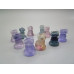 Carvings - Cat Egyptian (1.8 cm or about 0.7 inch) in Rainbow Fluorite Mix Stones - 10 pcs pack