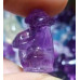 Carvings - 3 Mushrooms (1.8 cm or about 0.7 inch) in Rainbow Fluorite Mix stones - 10 pcs pack