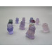 Carvings - Owl (1.8 cm or about 0.7 inch) in Rainbow Fluorite Mix Stones - 10 pcs pack