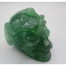 Extra Large Carving - Skull ( about 3 inches in Height) with Snake - Fluorite (Green)