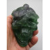 Extra Large Carving - Skull ( about 3 inches in Height) with Snake - Fluorite (Green)