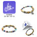 Zodiac Series (7 mm) - Related Gemstone w, Stainless Steel Spacers, zodiac charms, and Description- 12 pcs pack