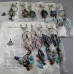 Gemstone Key Chain - Tumble stone w chakra chips - 10 pcs mix stone pack - Amethyst, Aventurine, Clear Quartz, Rose Quartz, Opalite, Tigereye, Lapis, and Obsidian