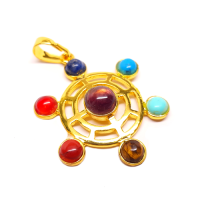 GP Circle Chakra Pendant | Gold Plated