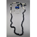 Fashion Crystal Necklace with Lava Beads (24 inch) - several color available