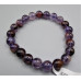 8 mm Gemstone Round Bead Bracelet - 10 pcs pack - Purple Phantom